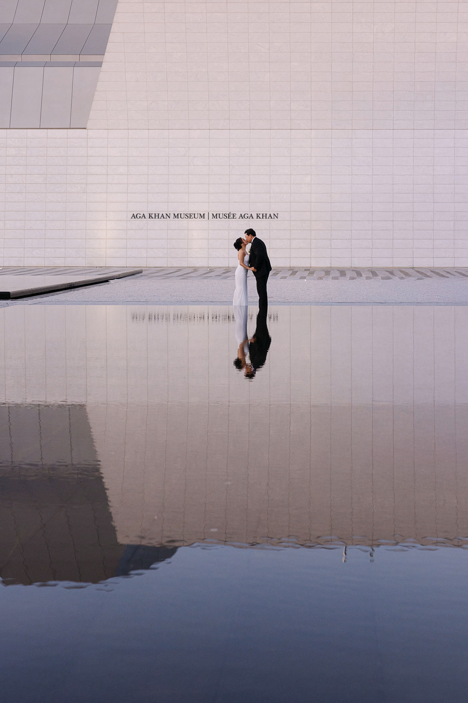 Elegant couple portrait at Aga Khan