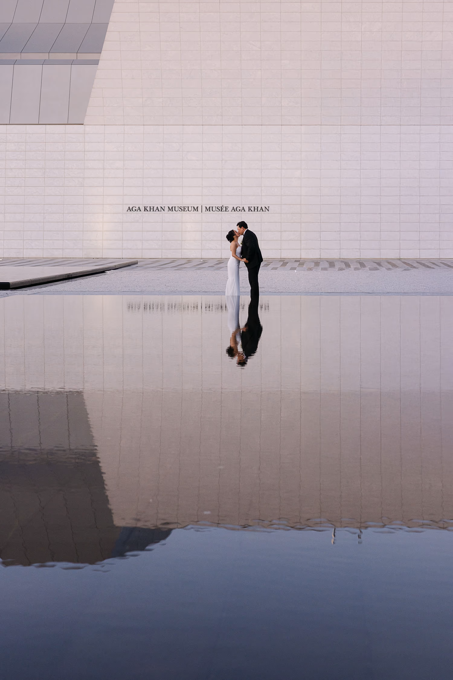 Elegant couple portrait at Aga Khan
