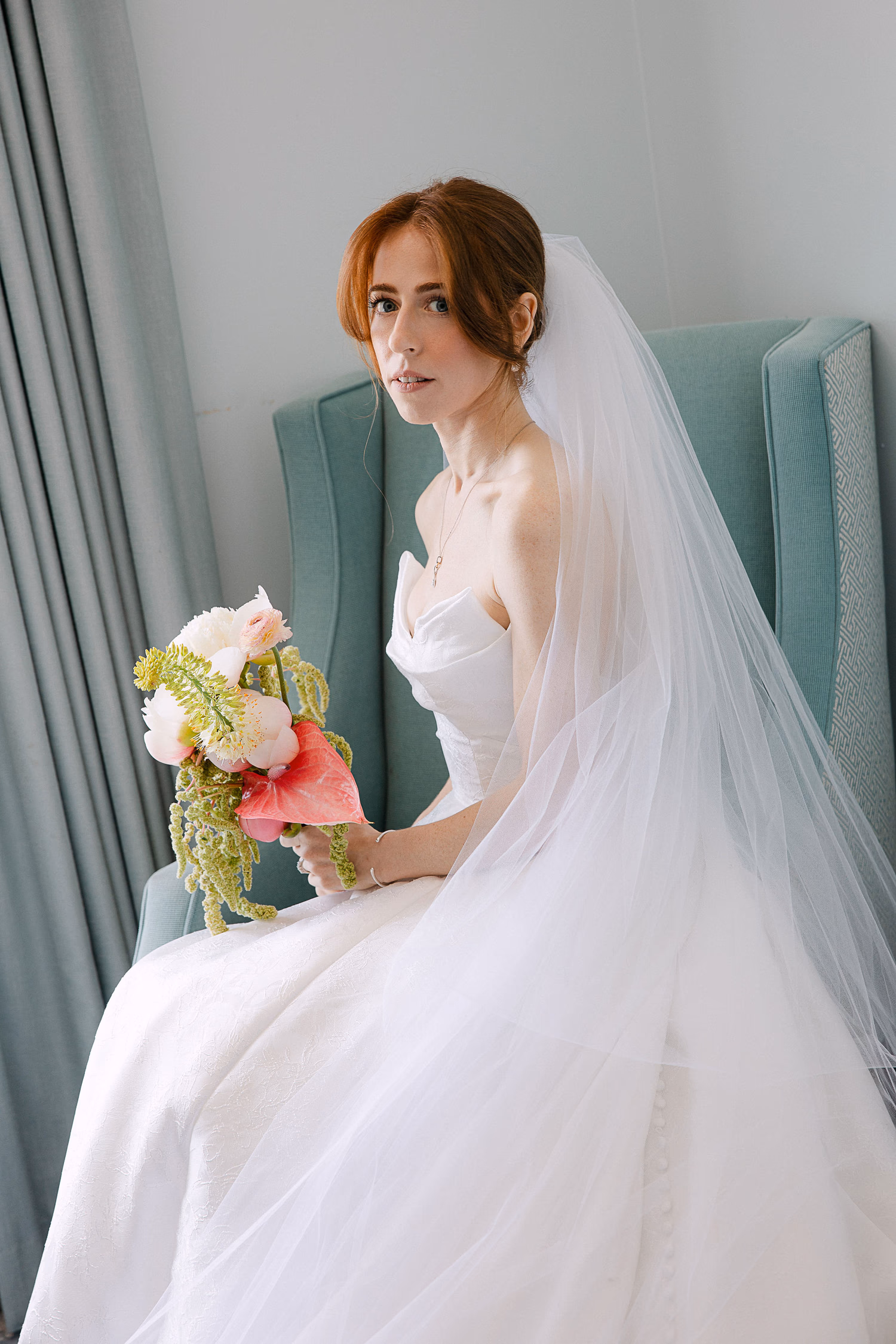 Elegant portrait of a bride