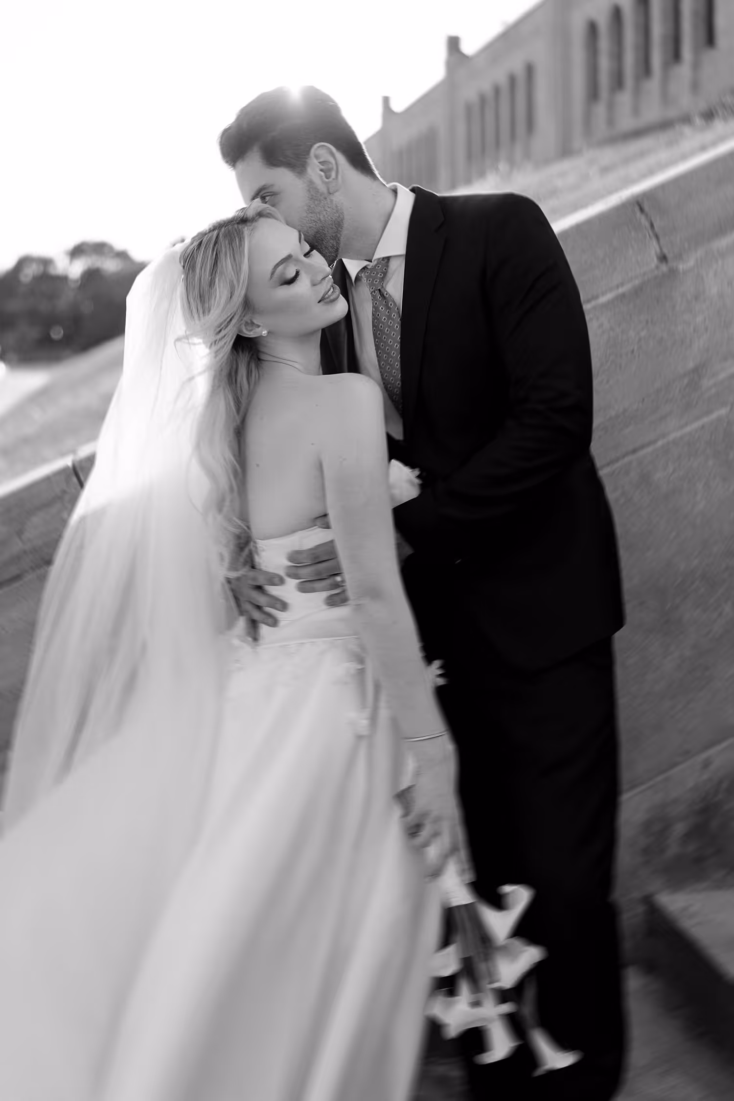 Refined couple portrait at Harris Treatment plant