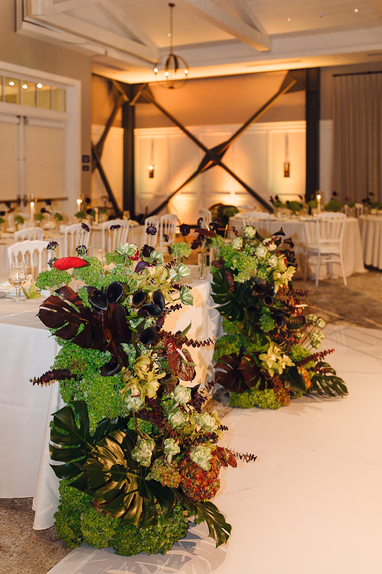 Reception details captured in Newport Beach venue