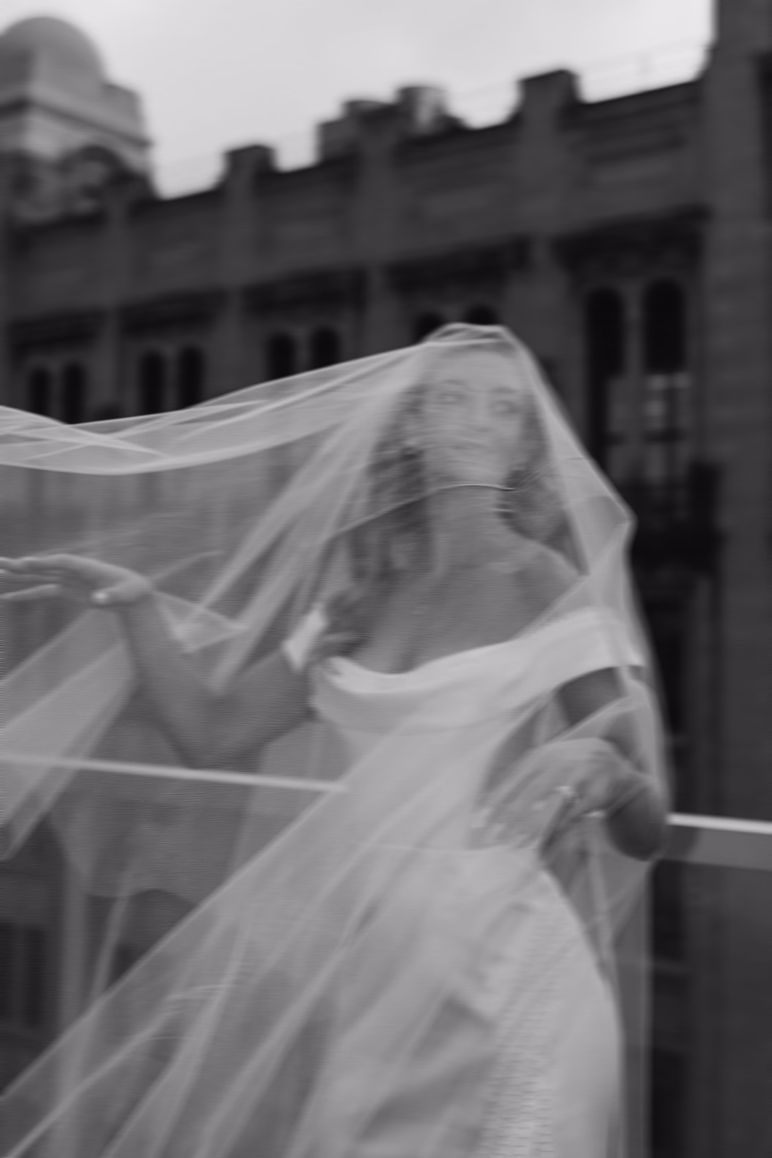 Blurred photo of a bride