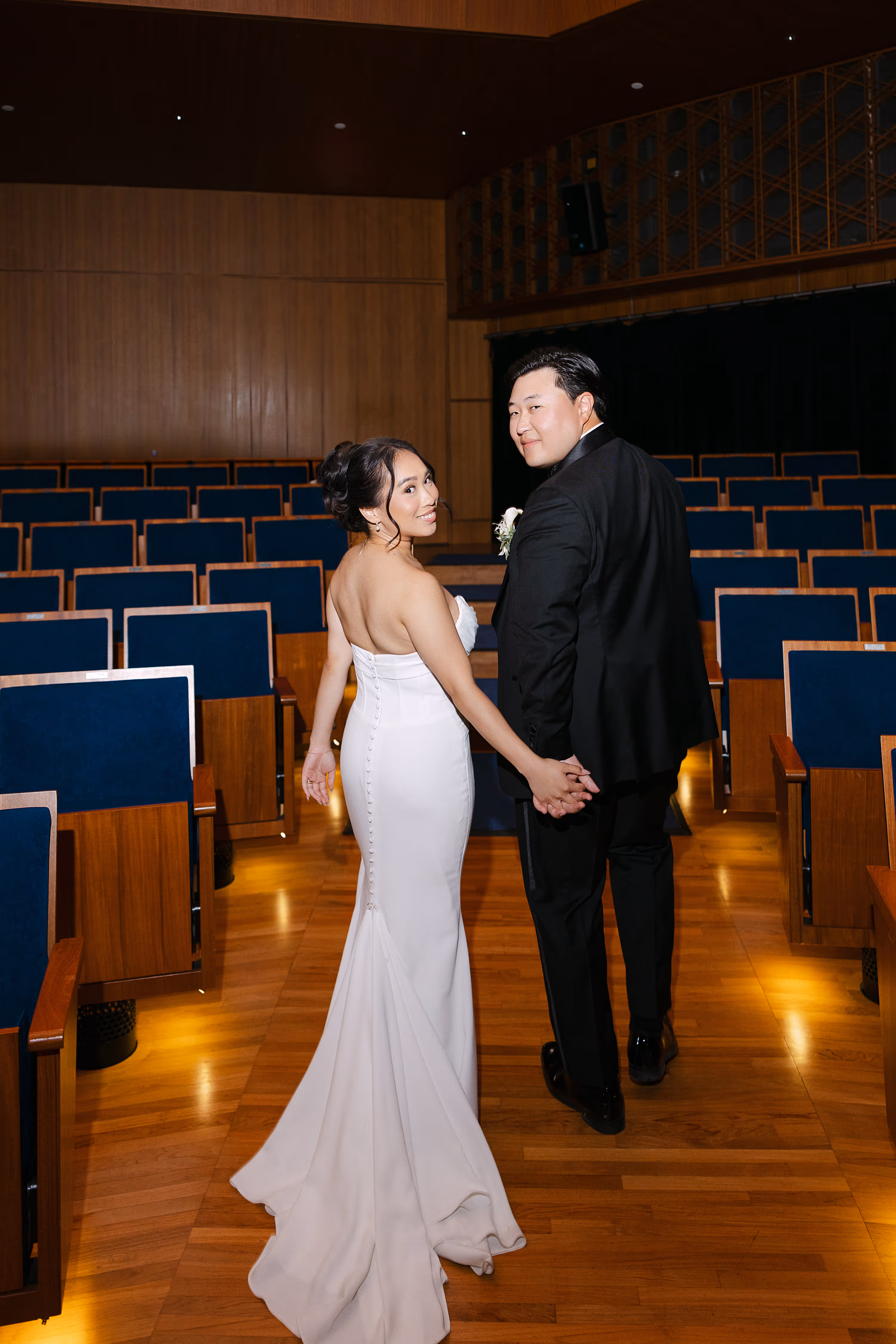 Bride and groom at Aga Khan Museum wedding celebration