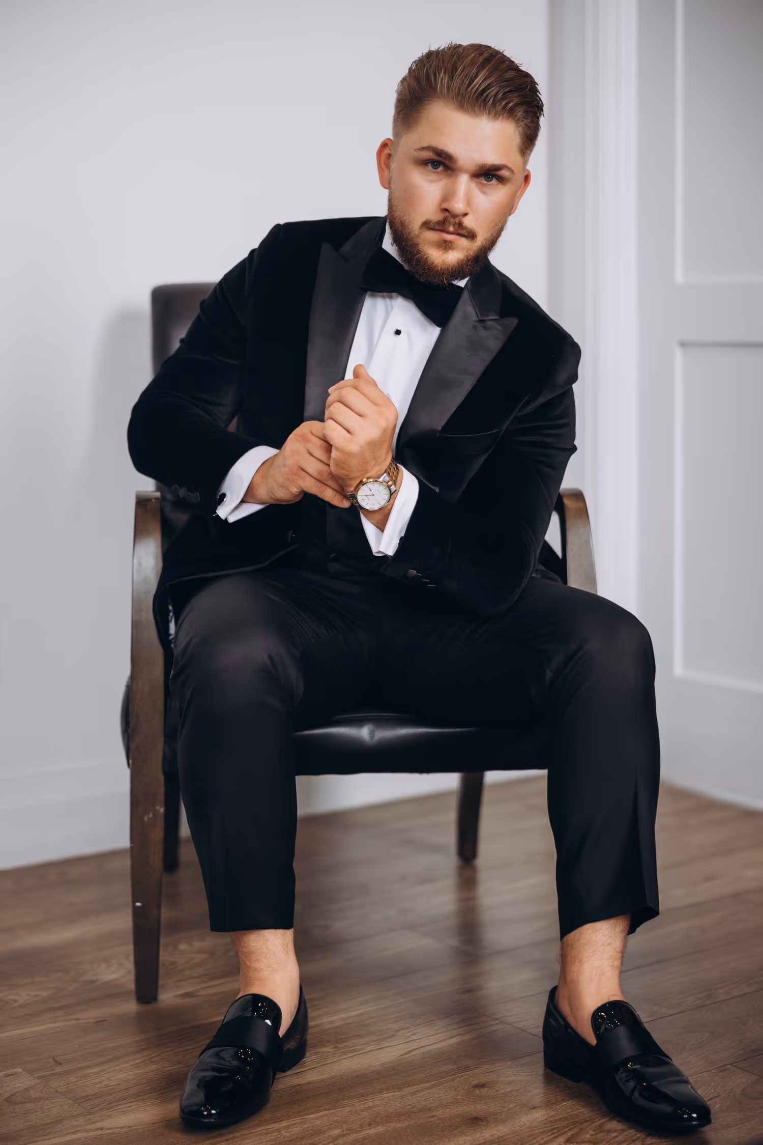 groom portrait at Ancaster Mill