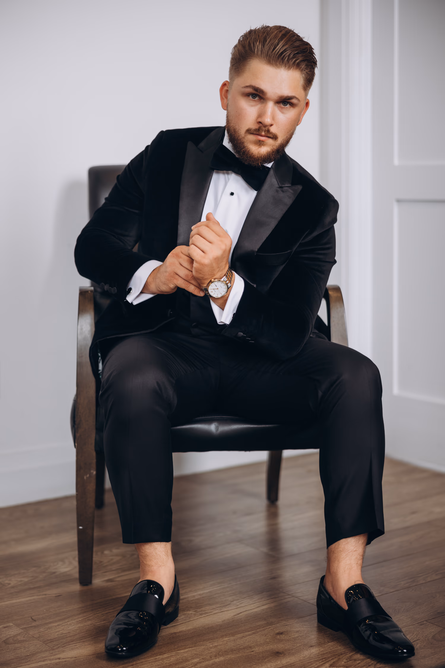 groom portrait at Ancaster Mill