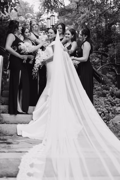 ancaster mill hamilton bridal party photo
