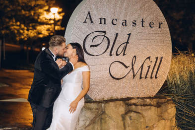Ancaster Old Mill wedding couple