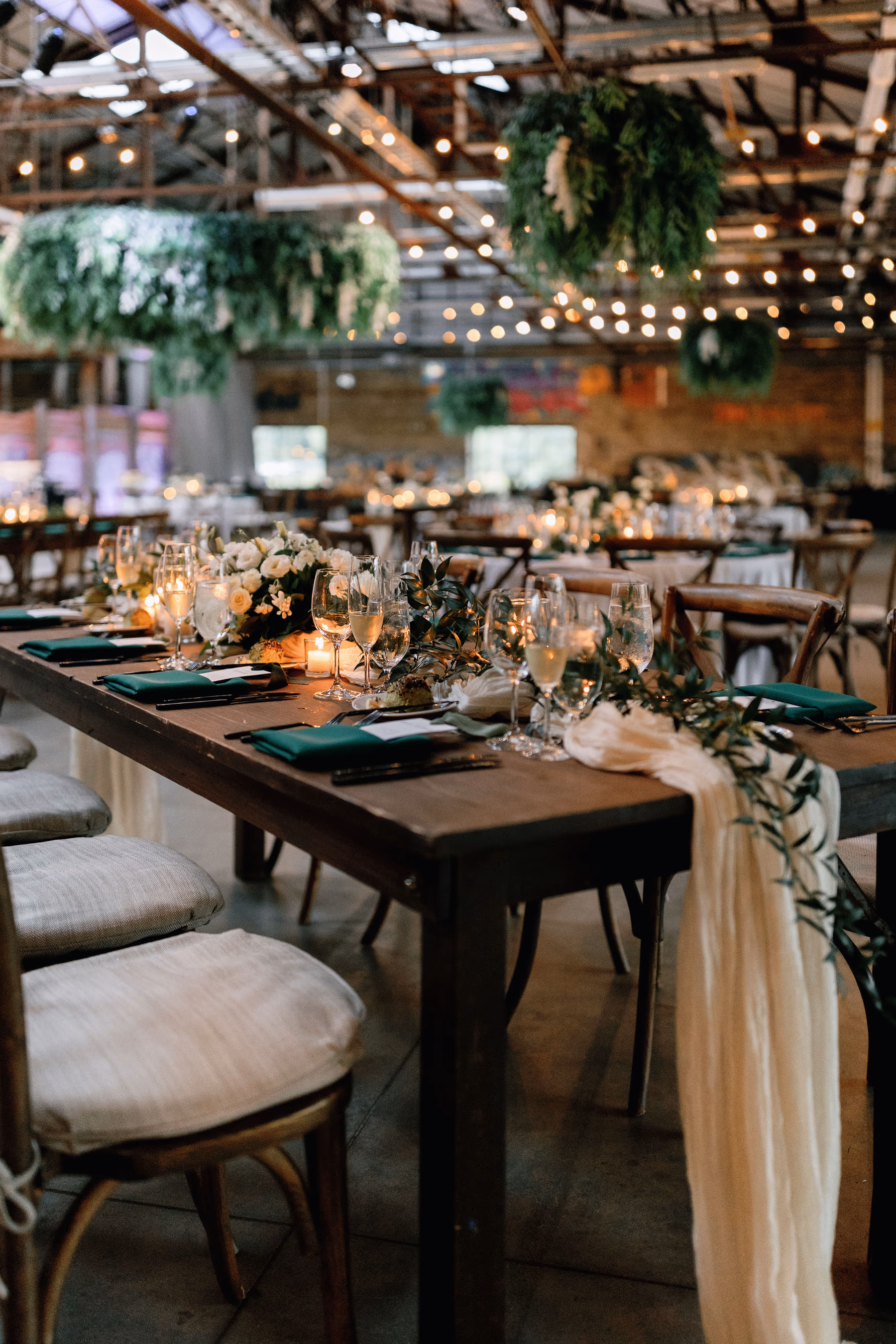 Evergreen Brickworks wedding decor photo