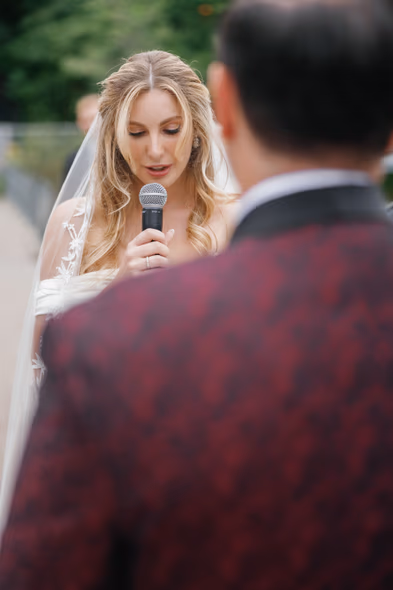 Ceremony moment at Evergreen Brickworks