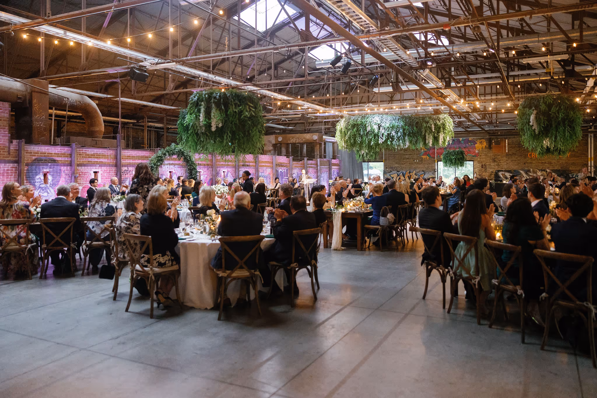 photo of guests at Evergreen Brickworks in Toronto