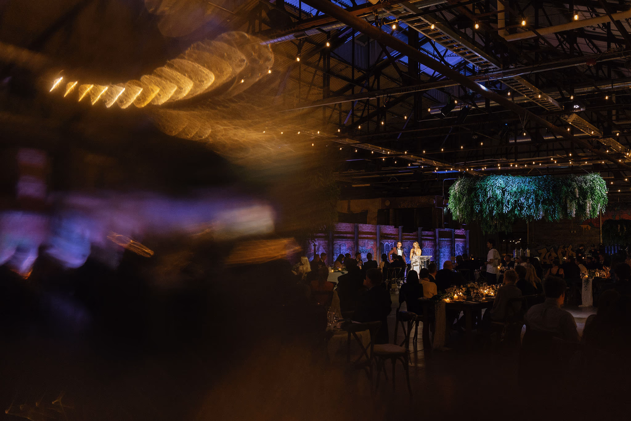 reception moment at Evergreen Brickworks