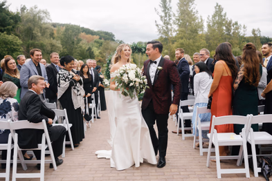 bjust married portrait at Evergreen Brickworks
