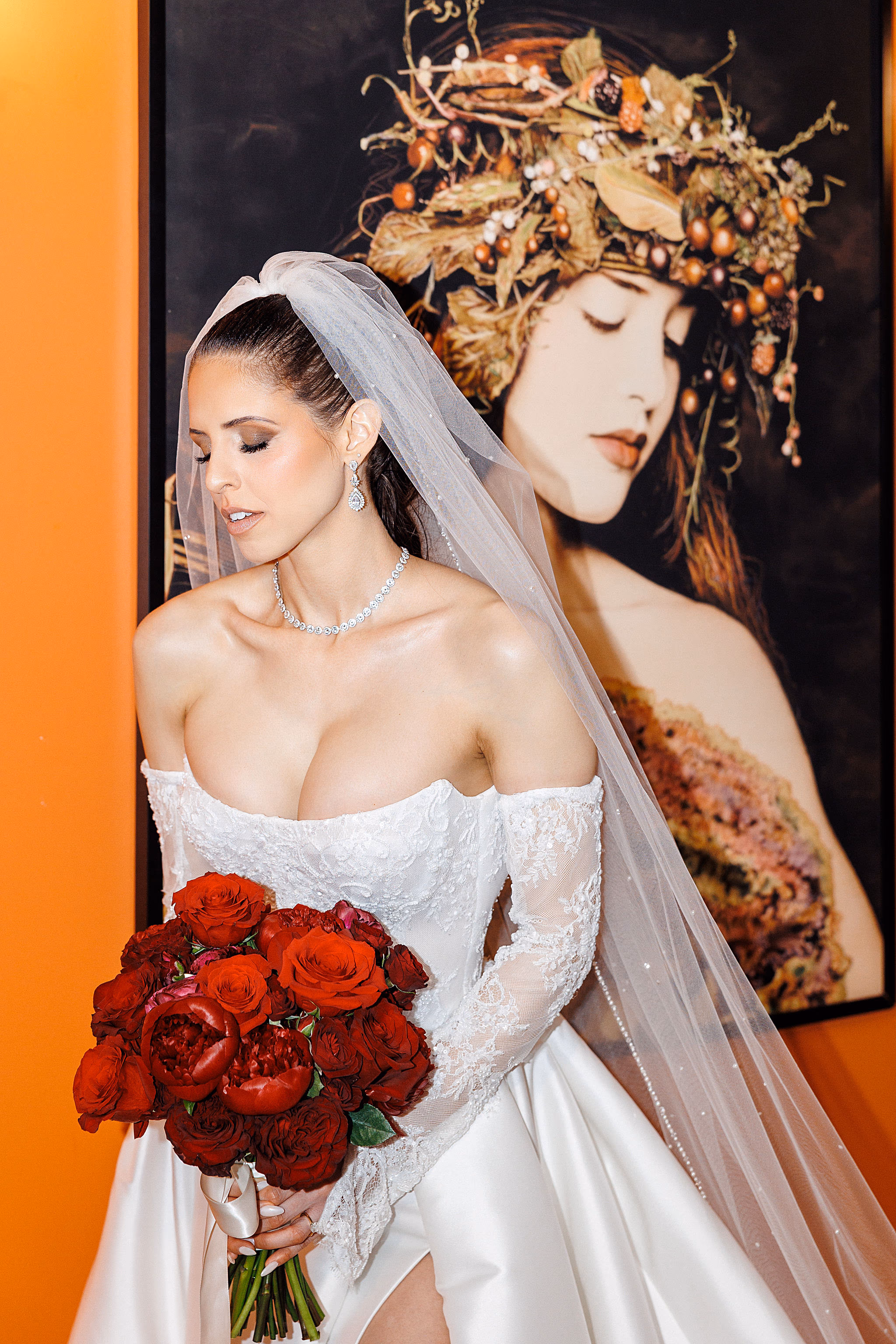 Bride preparing George Restaurant wedding