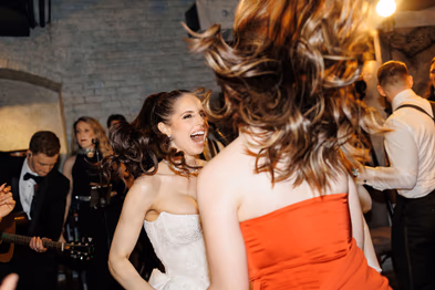 Wedding at George restaurant Toronto guest enjoying the festivities
