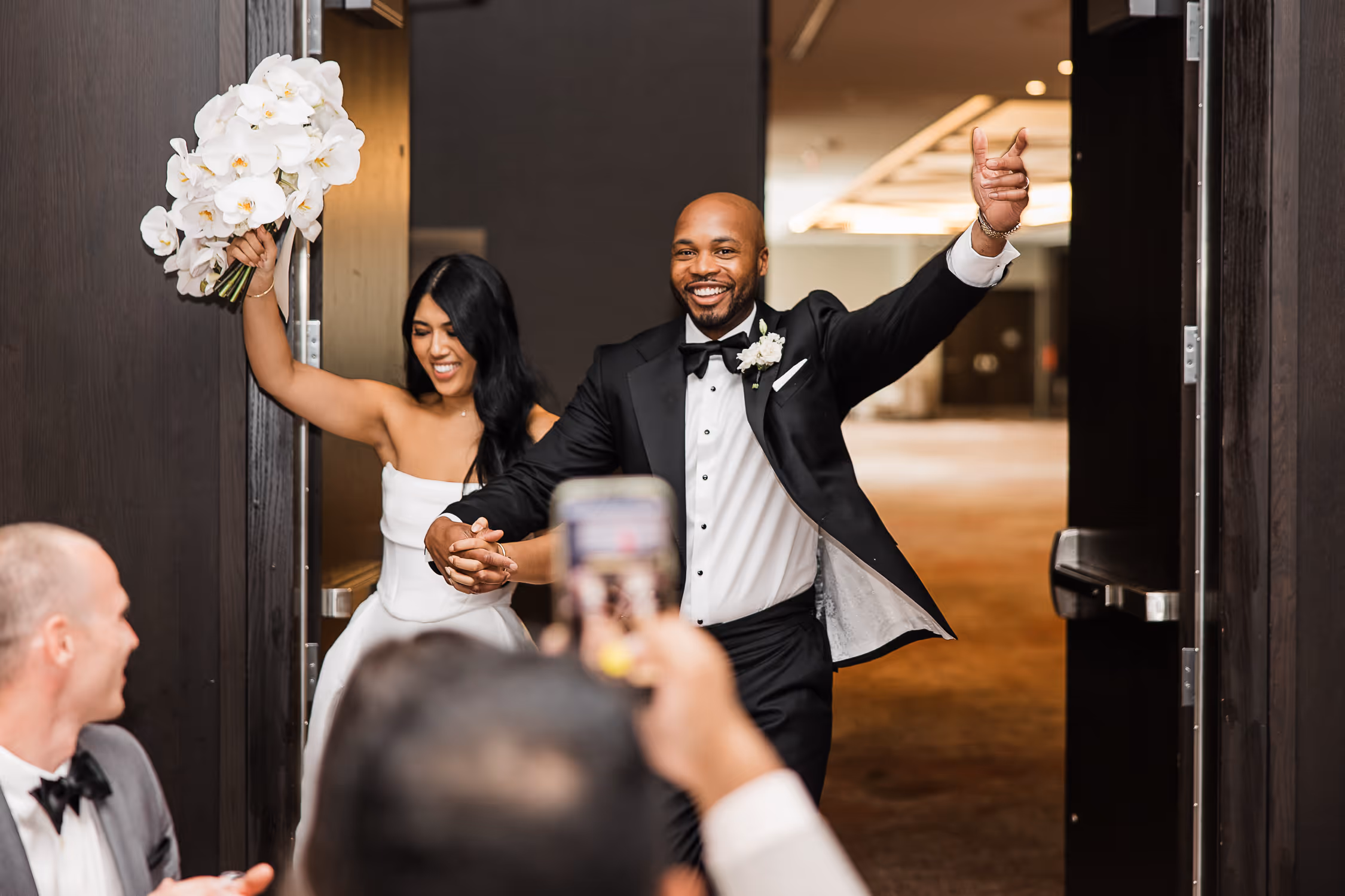 bride and groom at Hotel X 