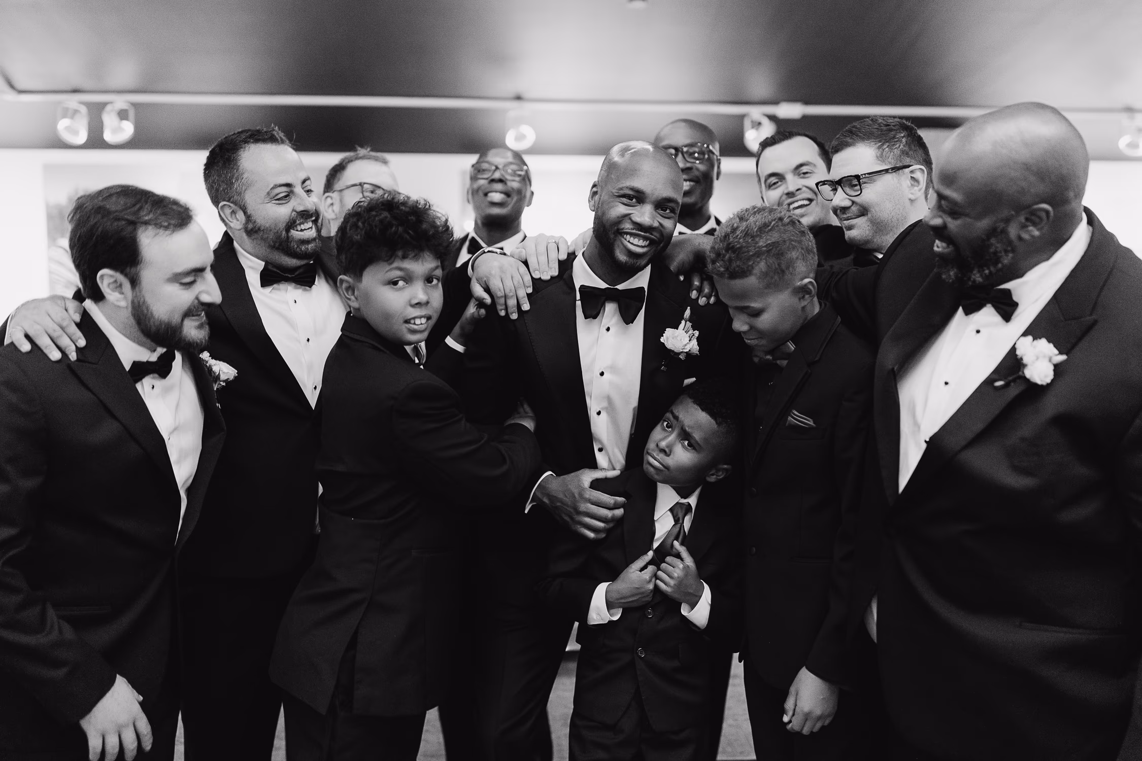 groom and groomsmen at Hotel X wedding