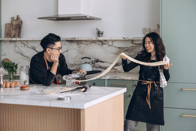 cooking engagement shoot props