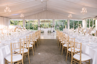 harding waterfront estate reception tent