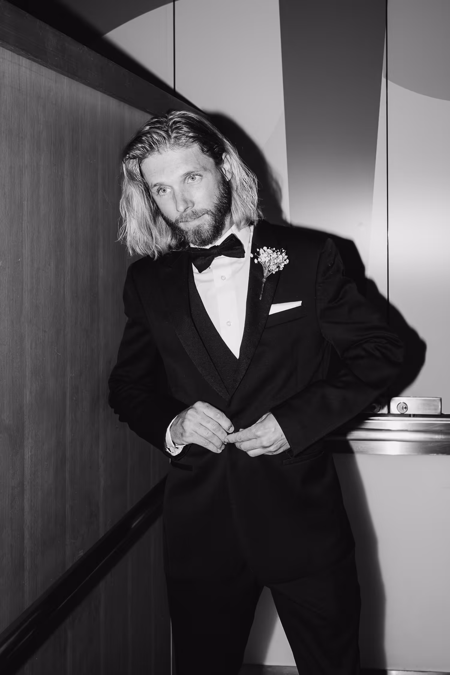 Modern portrait of a groom