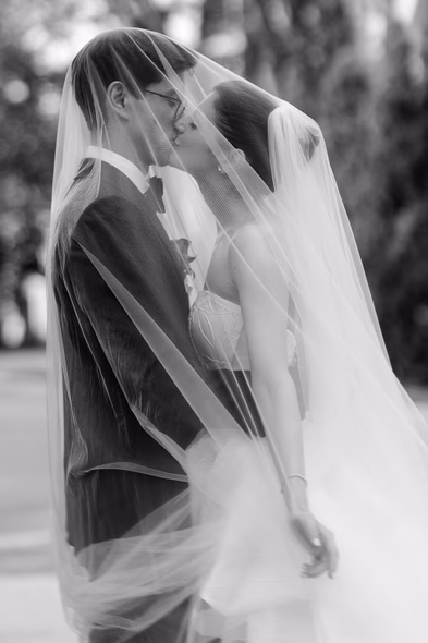 Elegant wedding photo at St. Basil’s Catholic Parish