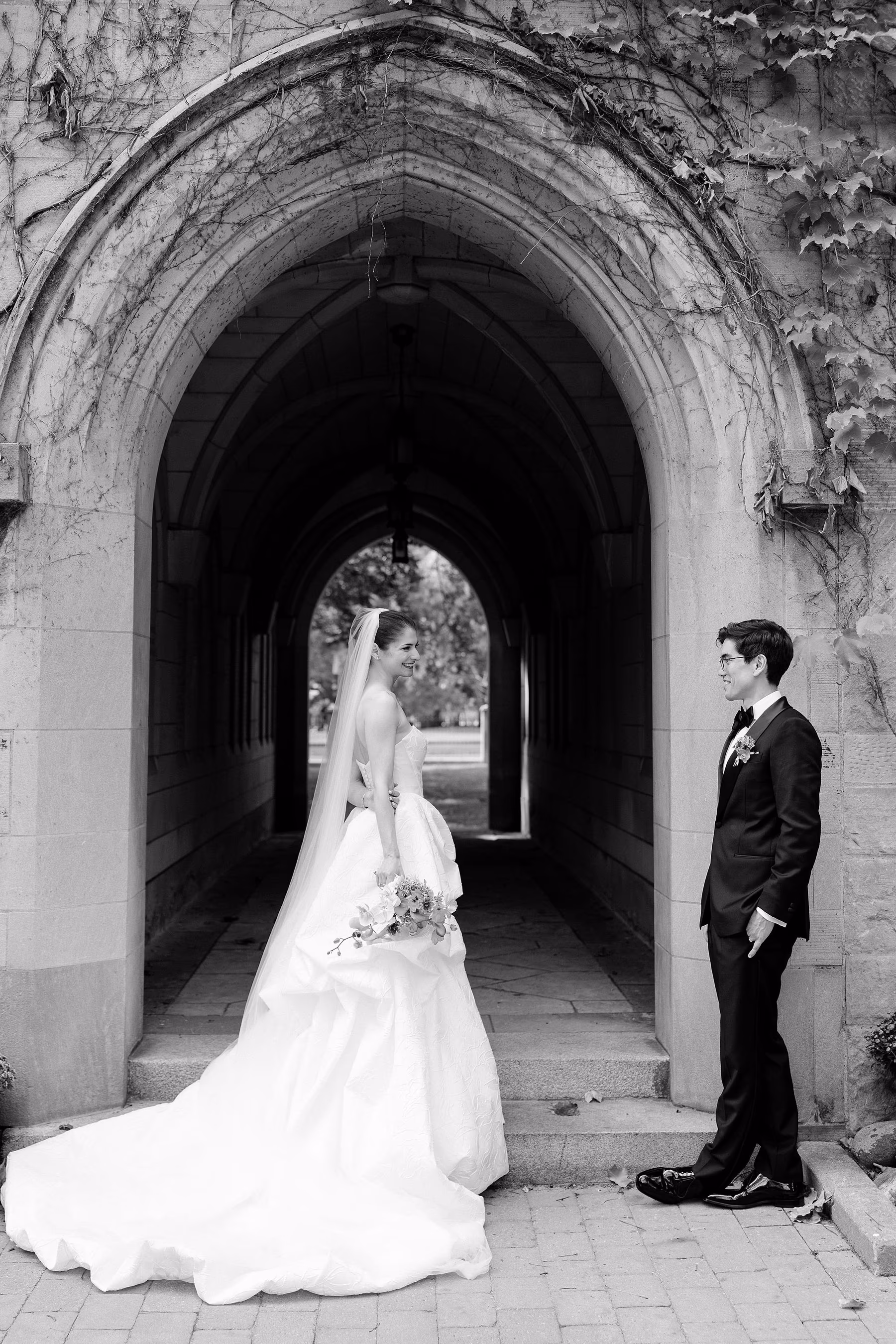 bride and groom at UofT