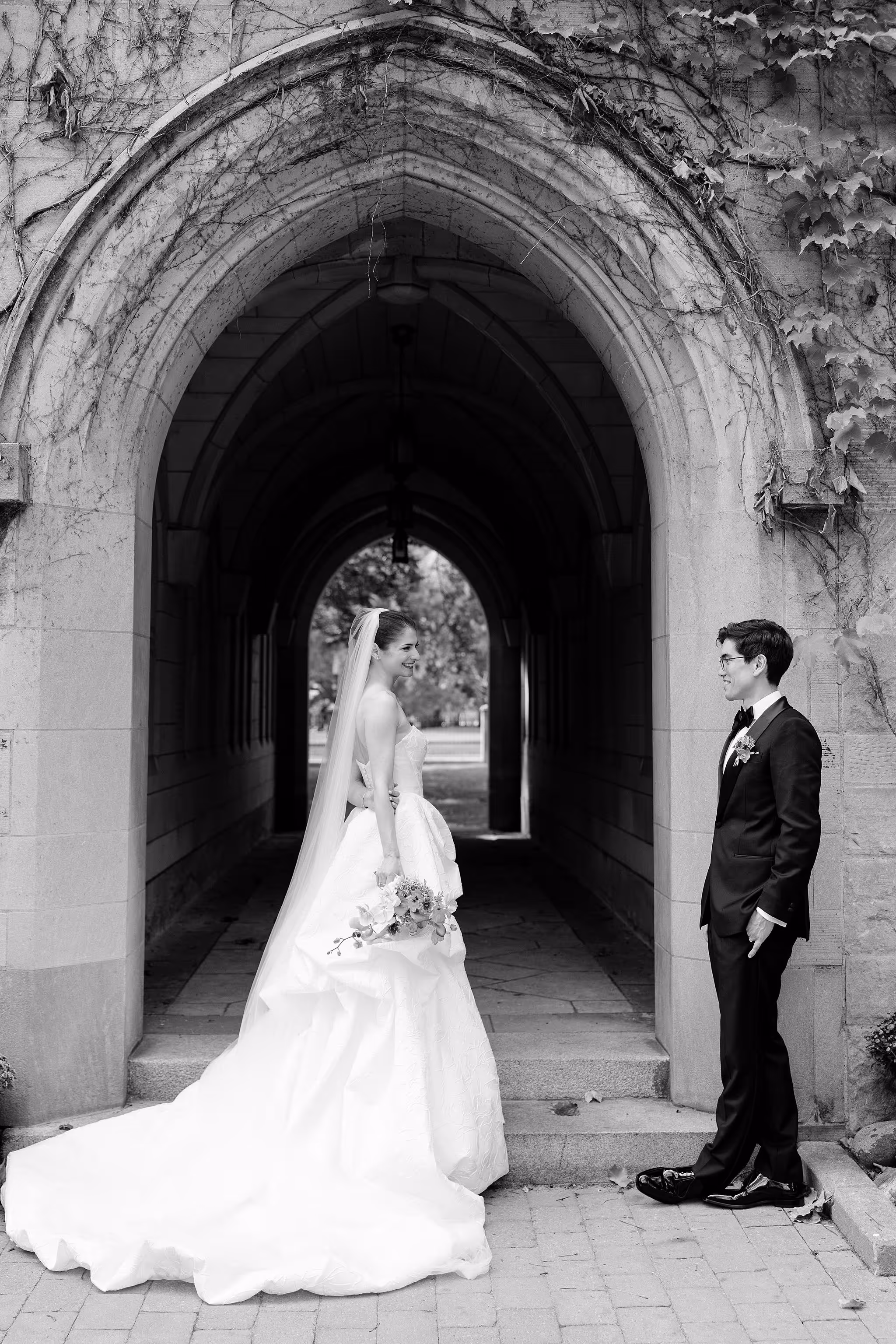 bride and groom at UofT