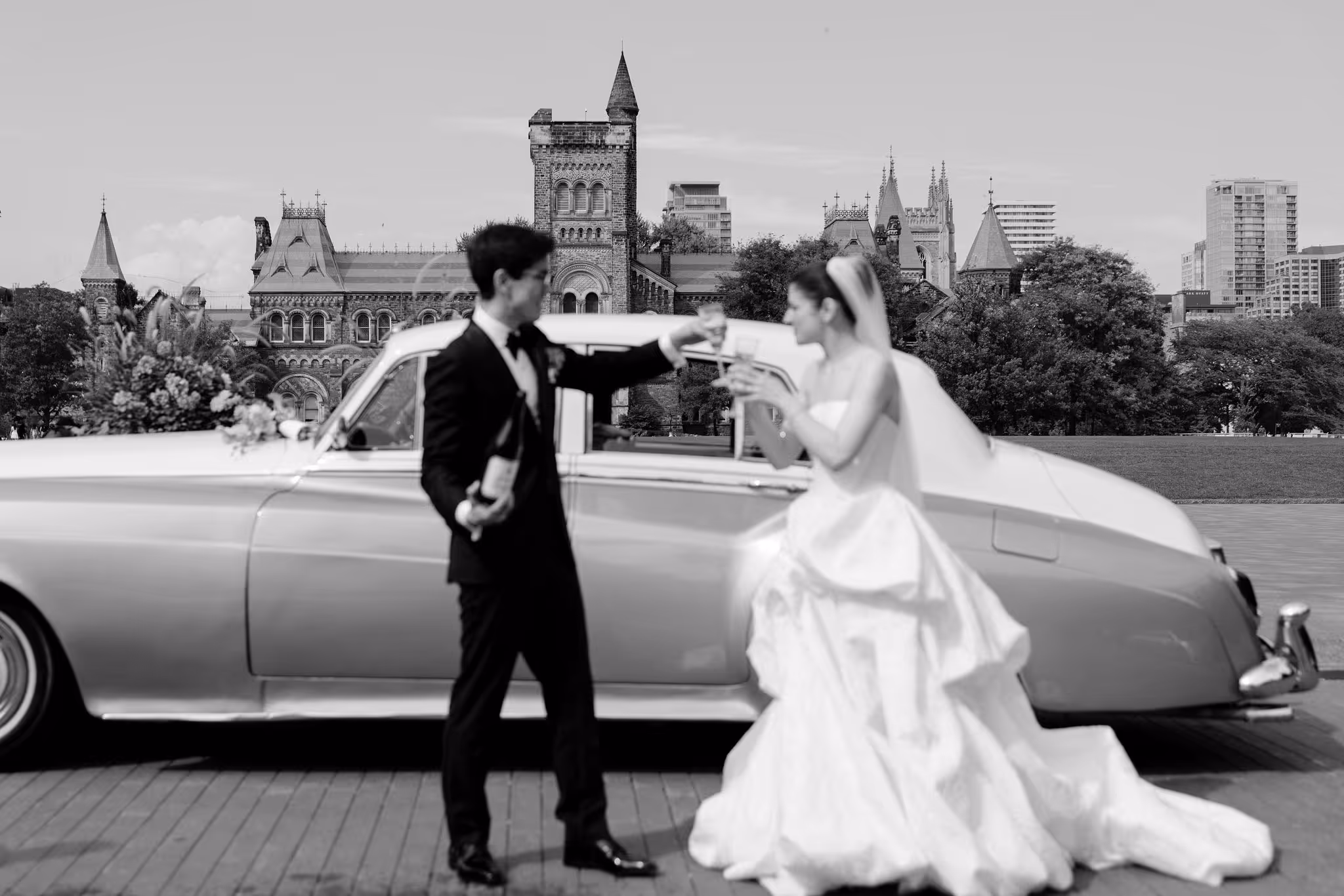 modern wedding photo at University of Toronto