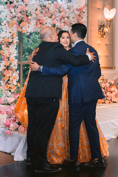 Bollywood-style wedding dance celebration