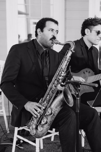 Jazz musicians performing at Lido House wedding ceremony