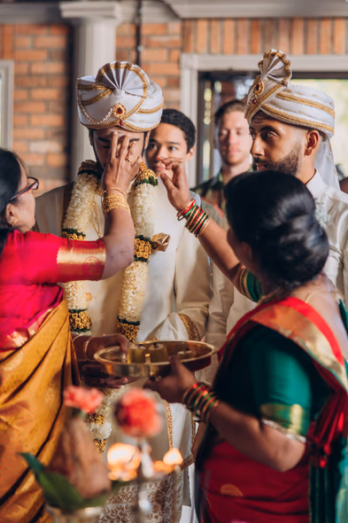 Groom entering ceremony at Tamil wedding photography in Toronto