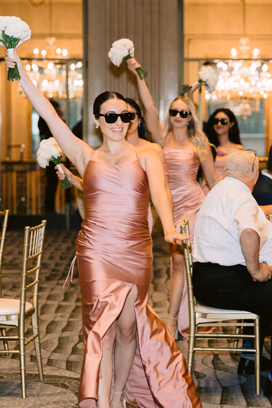 Bride and groom at One King West hotel
