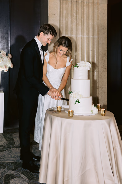 Candid couple portrait at One King West