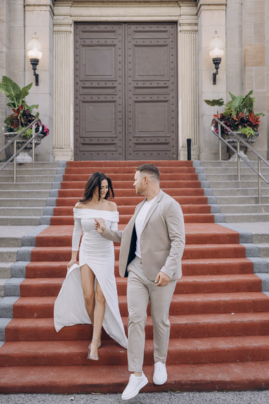 unique engagement picture at Liberty Grand