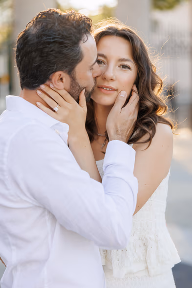 Engagement shoot with historical charm