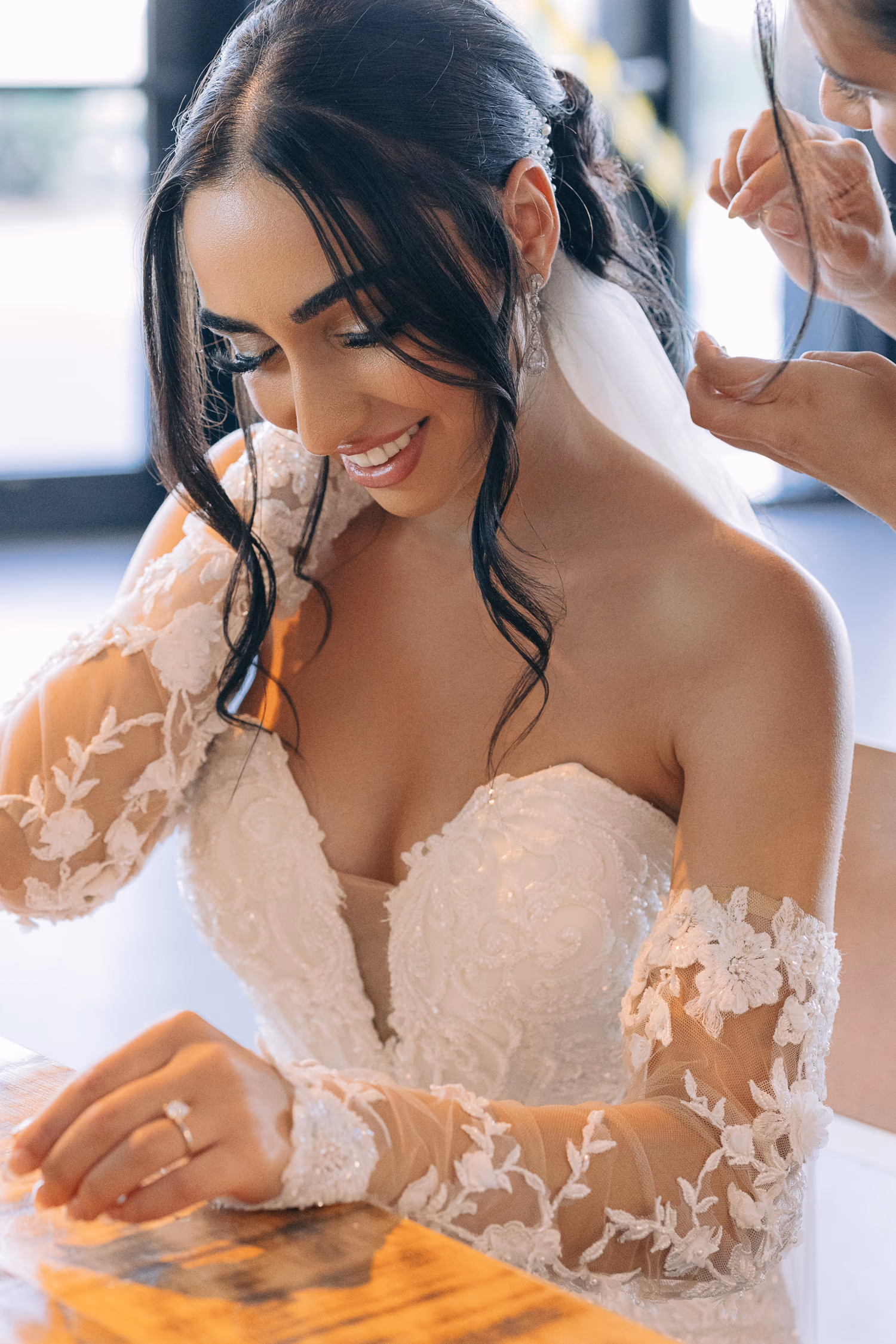 bride at Spencer’s at the Waterfront