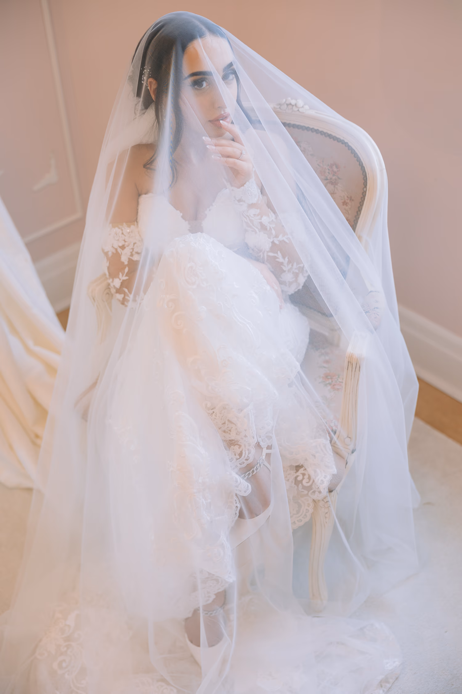 Bride getting ready at Ruby Manor Studio