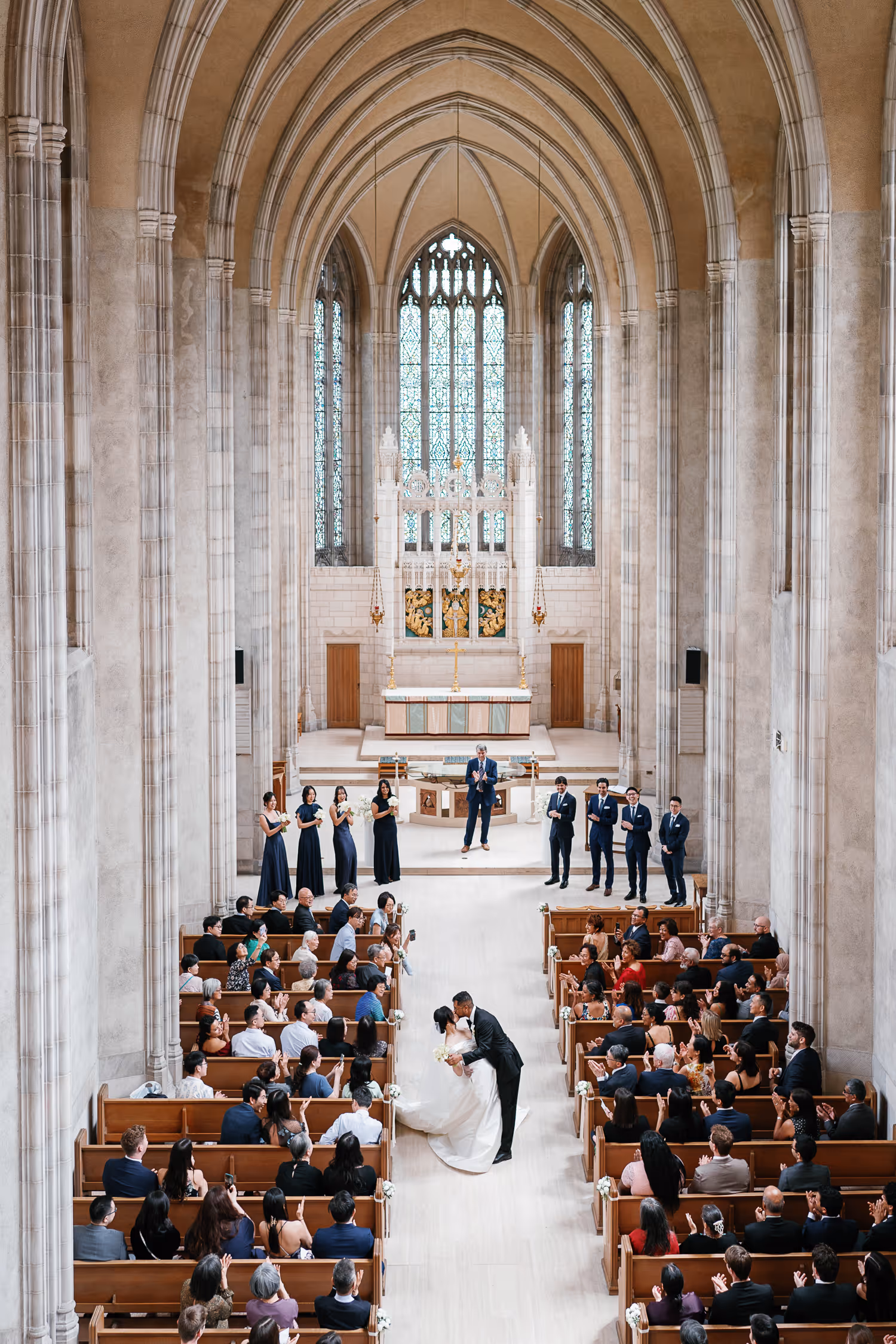 Luxury Trinity College wedding photo