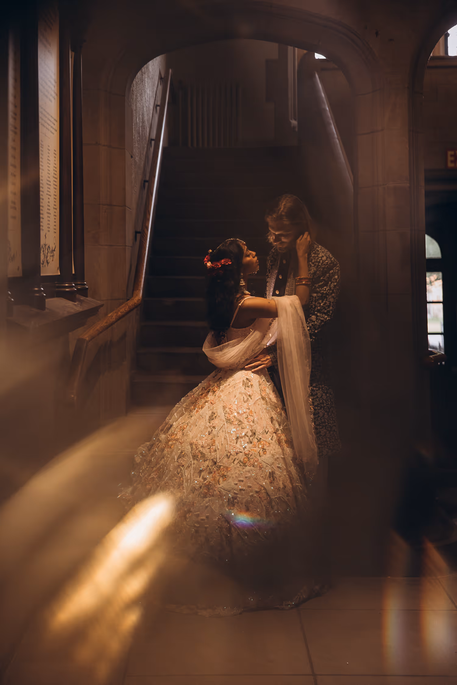 Trinity College engagement photo