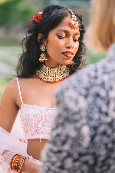 Elegant engagement photo at Trinity College 