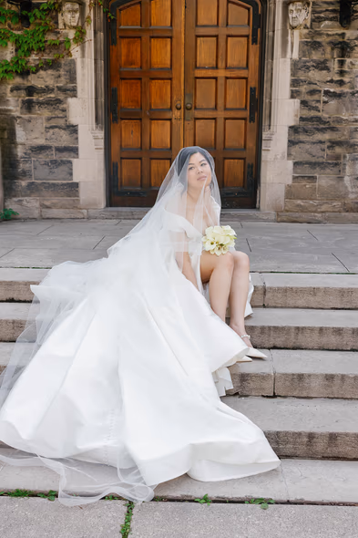 Trinity College photo of a bride