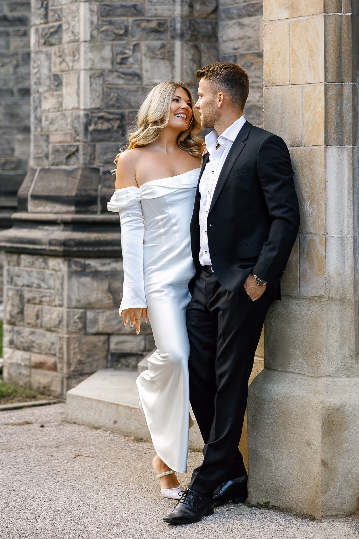 Modern engagement photography at University of Toronto