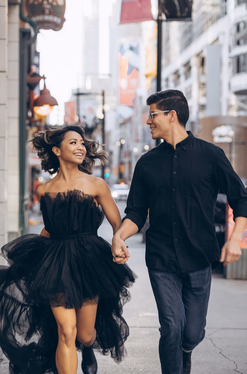 Yonge-Dundas Square Engagement Photography